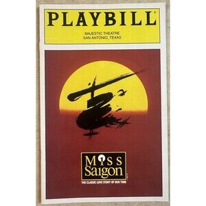 1997 Miss Saigon Majestic Theatre San Antonio Texas Vintage Playbill